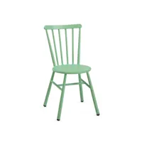 chaise à barreaux vintage en aluminium - lot de 8 - bleu - aluminium