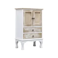 armoire à tiroirs blanc 50 x 30 x 80 cm bois