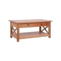 table basse 100x55x46 cm bois d'acajou massif