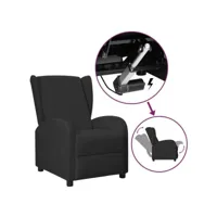 fauteuil inclinable releveur à oreilles  fauteuil de relaxation noir similicuir meuble pro frco71643