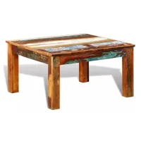 table basse carrée bois massif recyclé moust