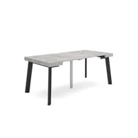 table console extensible console meuble 180 pour 8 personnes pieds en bois style moderne ciment 261_7