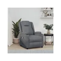 fauteuil inclinable électrique  fauteuil de relaxation anthracite similicuir meuble pro frco42613