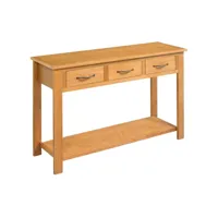 table console 110x35x75 cm bois de chêne solide