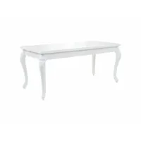 table de salon salle à manger design 179x89x81 cm blanc brillant helloshop26 0902163