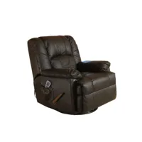 ecode fauteuil de massage en cuir marron chocolat 9 programmes de massage
