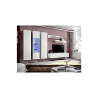meuble tv fly c5 design, coloris blanc brillant. meuble suspendu moderne et tendance pour votre salon.