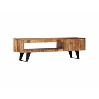 meuble télé buffet tv télévision design pratique 140 cm bois massif de sesham helloshop26 2502073