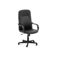 fauteuil chaise de bureau classique dossier en cuir synthétique confortable 100 kg noir helloshop26 14_0006006