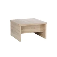 table basse carré réhaussable et extensible décor bois clair - sofya 67087860