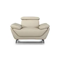fauteuil en cuir lea beige