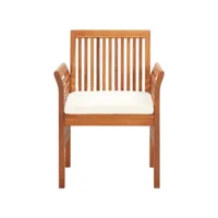 8 pcs chaises à dîner de jardin et coussins - chaises d'extérieur - fauteuils de jardin bois d'acacia massif togp49774