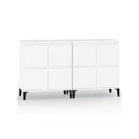 armoire multi-rangement de cuisine - buffets 2 pcs blanc 60x35x70cm bois d'ingénierie fr2024