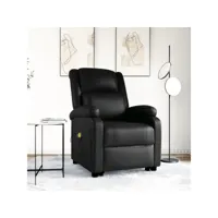 fauteuil relax électrique fauteuil de massage - fauteuil de relaxation noir similicuir meuble pro frco76067