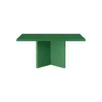 table basse charla 100x60cm plateau résistant mdf 3cm, vert émeraude 108271