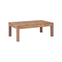 table basse table de salon  bout de canapé bois de teck et finition naturelle 110 x 60 x 40 cm meuble pro frco60453