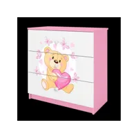 commode babydreams rose avec papillons