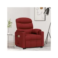fauteuil relax électrique fauteuil de massage - fauteuil de relaxation rouge bordeaux tissu meuble pro frco17928