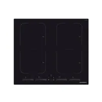 schneider - table de cuisson induction 60cm 4 foyers 7400w noir  scti6474mf2 -