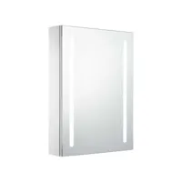 armoire de salle de bain à miroir led 50x13x70 cm 2