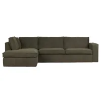 canapé d'angle gauche en tissu vert freddie 06904339
