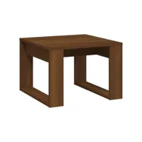 vidaxl table d'appoint chêne marron 50x50x35 cm bois d'ingénierie