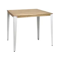 table mange debout lunds 80x120x110cm  blanc-vieilli. box furniture ccvl80120108 bl-ev