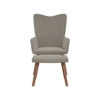 fauteuil salon - fauteuil de relaxation avec repose-pied gris clair velours 61,5x69x95,5 cm - design rétro best00006041457-vd-confoma-fauteuil-m05-1695