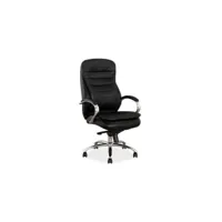 novi - fauteuil de bureau élégant cuir écologique - hauteur : 118-126cm - cuir écologique - fonction tilt - piètement solide - noir