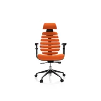 chaise de bureau chaise pivotante ergo line ii pro tissu orange hjh office