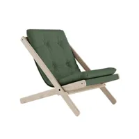 fauteuil futon boogie hêtre massif coloris vert olive 20100996277