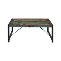 table basse bois massif recyclé multicolore limba 120 cm 51904ny