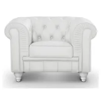 grand fauteuil chesterfield blanc