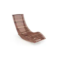 chaise longue à bascule en bois d'acacia conception à lattes butées de fond charge max 160kg transat ergonomique naturel helloshop26 20_0002270