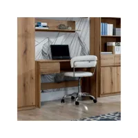 bureau 1 tiroir bois clair - qiz - l 115 x l 54 x h 75 cm
