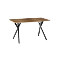 catus - table repas rectangulaire 140cm plateau aspect bois