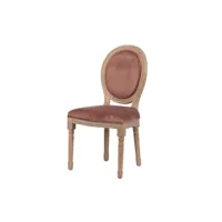 chaise en velours avec pieds en bois 48x46x96 cm