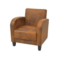 fauteuil chaise siège lounge design club sofa salon marron 73 x 72 x 76 cm helloshop26 1102086par3