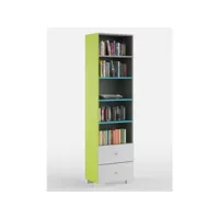 bibliothèque fresh 55cm blanc et vert anis azura-7343