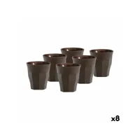 set de verres duralex picardie 90 ml marron 8 unités (6 pièces)