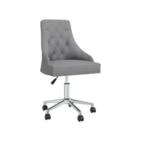 vidaxl chaise pivotante de bureau gris clair tissu
