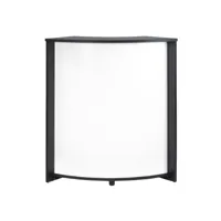 meuble-comptoir bar 96 cm noir 3 niches - coloris: blanc visio097nob