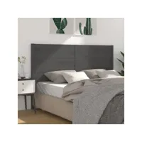 vidaxl tête de lit gris 146x4x100 cm bois massif de pin
