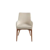 chaise rembourrée en tissu avec structure couleur noyer