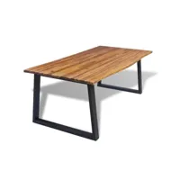 vidaxl table de salle à manger 200 x 90 cm bois d'acacia massif 245686