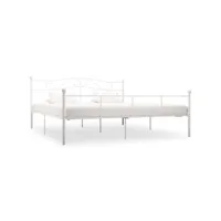 cadre de lit blanc métal 180 x 200 cm 8