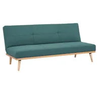 canapé 3 places en bouleau et polyester coloris vert cèdre - longueur 182 x hauteur 80 x profondeur 80 cm