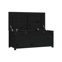 boîte de rangement, banc de rangement noir 110x50x45,5 cm bois massif de pin pewv21233 meuble pro