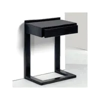 table de chevet 1 tiroir bois massif peint noir anie