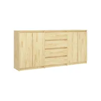 armoire multi-rangement de cuisine - armoires latérales 3 pcs bois de pin massif fr2024